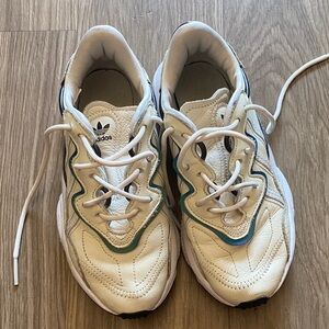 Adidas Originals Ozweego Leather Sneakers Women’s Size 5 White Green